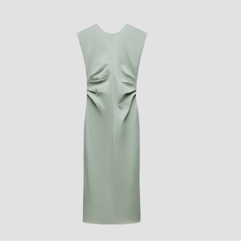 Zara Sage Green Midi Dress